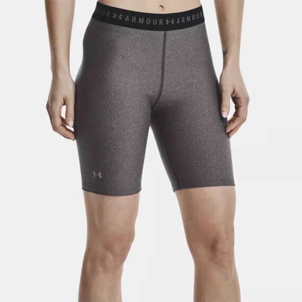 Under Armour HeatGear Compression Bike Shorts Womens XS Gray 1362872 NWT